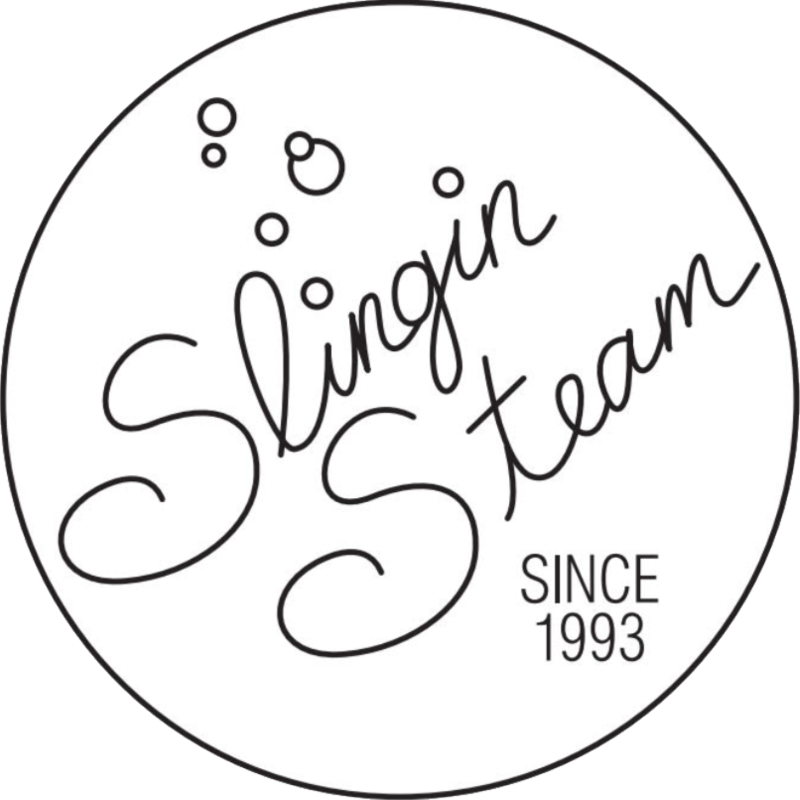 Super Steamer - Slinging Steam Logo